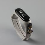 Children's Electronic Watch Student LED Cartoon Wristband Batman - Grey