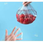 product_image_name-Generic-100 Pcs Elastic Food Covers, Disposable Plastic Bowl Lids for Fruit & Vegetable Storage, Freshness Seal Wraps-1