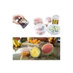 6pcs Reusable Silicon Lids/cover For Food,fruit, Bowl,Pot,