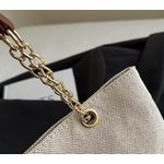 product_image_name-Fashion-1pc Fashionable Polyester Tote Bag for Women, Large Capacity Shoulder Bag with Deer Charm, Adjustable Contrast Strap, Zipper Closure, Painted Edges, Polyester Lined, Messenger Bag Style-6