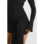 Fashion Texture Wrap Tie Front Mini Dress - image 4