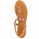 Fashion Rose-Gold Interlocking Rhinestone Sandal - image 2