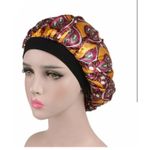 product_image_name-Fashion-12Ladies Plain&Flowering Satin Bonnet Sleep Cap-Bathing Wrap-4