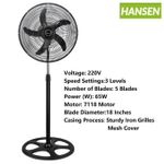 HANSEN 18 inches industrial level standing fan - image 2