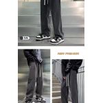 product_image_name-Dou-color-Men's cropped shorts straight leg jeans - black grey - black grey-3