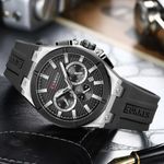 Curren Chronograph Black Rubber Strap Watch - image 3
