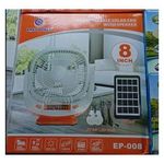 EASY POWER Rechargeable Solar Fan with Speaker EP-008 – 8 Inch