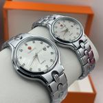 Lookworld Couples Stainless steel silver Chain wristwatch