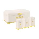 Generic Quality 4in1 Bread Bin, Sugar,Tea And Coffee Set