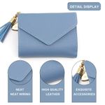 product_image_name-Fashion-Women’s Blue Short Wallet – Envelope Flap, Heart Tassel Charm, Multi-Card Organizer-6