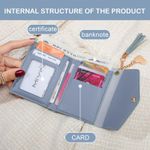 product_image_name-Fashion-Women’s Blue Short Wallet – Envelope Flap, Heart Tassel Charm, Multi-Card Organizer-8