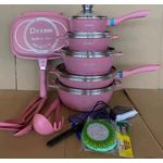 4PCS Set Diecast Non-Stick Pots & Double frying pan