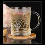 product_image_name-Generic-Vintage Glass Embossed Rose Flowered Mugs Cups - Beer, Wine, Water Cups.-2