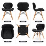 Generic Modern Black Upholstered Dining Chair - image 2