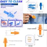 Generic 2 Paris Silicone Ear Plugs With Case Noise Protection Box - image 3