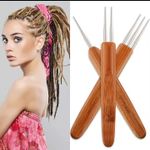 Generic 3Pcs/Set 0.75mm 0.5mm Dreadlock Crochet Hook For Hair Dreadlock Needle Tool for Braid