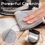 Generic 5PCS Kitchen Powerful Metal Wire Dishcloth - image 4