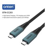 Onten Otn-cc203 Type C Thunderbolt 4 & Usb 4 Pd 100w 40gbps 8k 1meter Cable - image 3