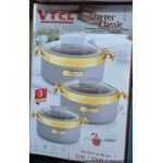 VTCL Insulated Casarole Sauce Pot Set 3pcs