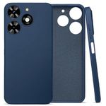 Generic Tecno Spark 40 smooth protective silicone back case...Blue