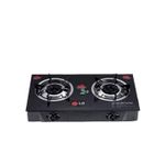 LG  LG. THICK TABLE TOP GLASS GAS COOKER WITH TWO HOBS + free gun Llghter 
