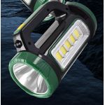 Generic New high-brightness portable flashlight, rechargeable long-range outdoor emergency multifunctional LED solar COB searchlight - image 2