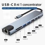 Home 8 In 1 USB C Adapter,Type C HUB Ethernet HDMI Adapter