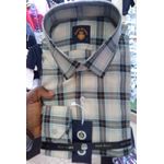 Topnotch quality fabric pattern men long sleeve shirt.