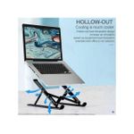 Generic Foldable Laptop Stand with 7 Adjustable Height Levels, Sturdy Plastic Portable Holder for Laptop (black) - image 3