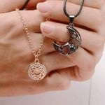 product_image_name-ARHANORY-2 In 1 Magnetic Couple Necklace For Lovers Split Sun Moon Pendant Chain-5
