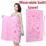 Fashion Microfiber Soft Bath Towel Women Wearable Quick Dry Bathrobe