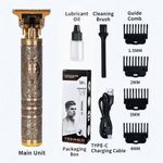 Generic Mini Gold Rechargeable Hair Clipper - Professional Full Head Balding Shaver - image 2