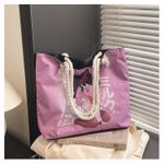 ASHION Pink Cartoon Large Tote Bag - image 2