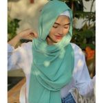 Breathable Plain Jersey Hijab Scarf Light Green