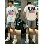 Fashion Fly U.SA. Crew Neck T-shirt-White