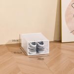 Generic 1PCS Clear Plastic Shoe Box - Drawer Type Stackable Dustproof Shoe Organizer, Space Saving Storage Box for Sneakers, Heels, Closet & Bedroom - image 7