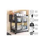 Rustless Dish Rack, Two Tier Plate Rack With Drainer