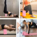 Generic Yoga Blocks, 2pcs Pilates Blocks, Foam Gym Brick, 9x6x3inch - image 7