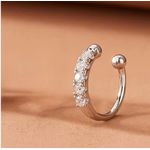 Fashion 18K Gold Non-Piercing Nose Ring - image 3