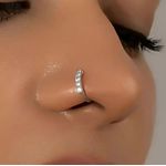 Fashion 18K Gold Non-Piercing Nose Ring - image 4