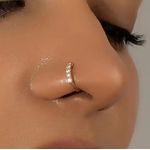 Fashion 18K Gold Non-Piercing Nose Ring - image 5