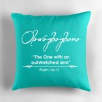 Awesome Olowogbogboro Throw Pillow - Turquoise Blue