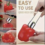 product_image_name-Generic-Multifunctional Stainless Steel Core Remover - Pepper Corer & Fruit Seed Remover for Stuffed Peppers, Apples & Veggies-4