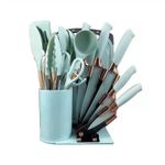 product_image_name-Generic-20-Piece Luxury Mint Green Silicone Kitchen Utensil & Knife Set-2