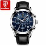 product_image_name-POEDAGAR-VIP Chronograph Waterproof Black Chronograph Leather Watch For Men-1