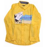 yellow long-sleeve casual shirt 