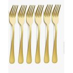 product_image_name-Generic-Gold Stainless Steel Forks - 6Pcs -1