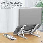 product_image_name-Generic-Laptop Stand Creative Folding Storage Bracket Aluminum Alloy - Silver-4