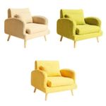product_image_name-Generic-1/12 Dolls House Single Sofa Dollhouse Miniature Furniture Sofa Chair Armchair for Dollhouse Decoration Toy Yellow-7