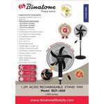 Binatone 1.5M AC/DC 18" Rechargeable Stand Fan (Model RCF-1858) - image 2